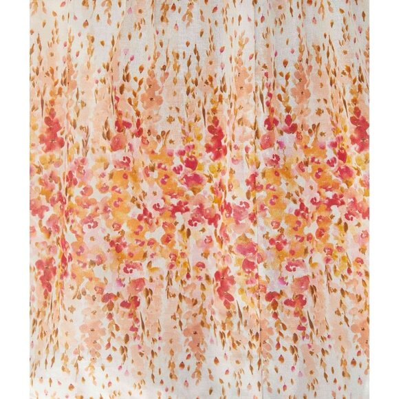 CHRISTY DAWN Paloma Midi Dress Sunset Gladiola Orange Pink Floral Size M - Picture 12 of 13